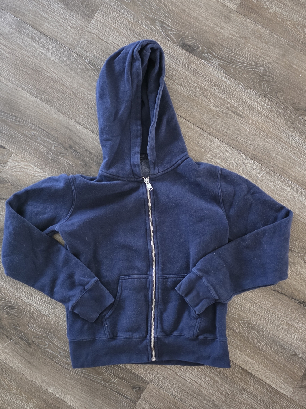 Brandy Melville Navy Blue Zip Front Hoodie